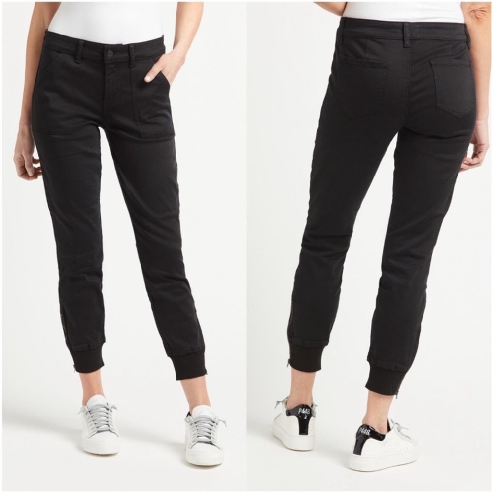 Level 99 Women's Black Slim Track Joggers